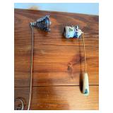 Christmas Candle Snuffer Metal Scroll & Snowman