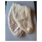 Vintage 1960s Prom Faux Fur & Satin Shawl Wrap