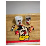 Mickey Mouse Anchor Hocking Milk Glass Mug & Lot