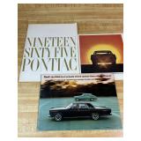 1965 Pontiac & Ford Sales Literature & GTO Ad