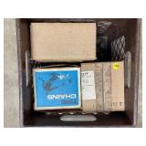 Vehicle Tire Chains in Boxes  Plastic Milk Crate
