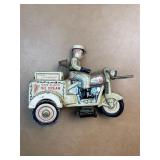 KO Japan Tin Litho Ice Cream Tricycle Wind-Up Toy