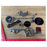 Mustang, Chrysler, Buick Regal & GM Emblems Lot