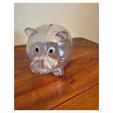 Clear Hard Polycarbonate Piggy Bank Twist Bottom
