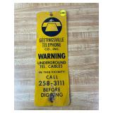 Geetingsville Telephone Co. Metal Warning Sign