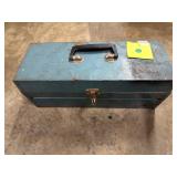 Sears Metal Tool Box with Hand Tools & Draw Shave