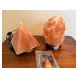 Himalayan Salt Lamps Natural Rock & Pyramid Lot