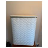 Quilted Vinyl Clothes Hamper Laundry Trunk Stand