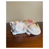 Candlewood Gifts Hand Painted Ceramic Sleeping Cat