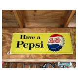 Pepsi-Cola Embossed Tin Sign Have a Pepsi M-156