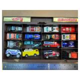 Hot Wheels & Matchbox Die-Cast Cars in Case (17)