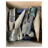 Glass Insulator Wooden Bracket Crossarm Pin Lot