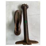 Cast Iron Cobbler Shoe Last Stand 14 Inch Pat 1895