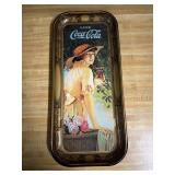 Coca-Cola 1913 Girl Long Metal Serving Tray 19'