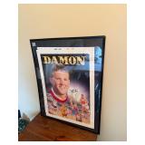 Damon Bailey Autographed Framed Basketball Poster