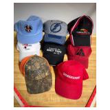 Assorted Novelty, Racing & Sports Ball Caps (8)