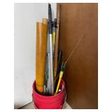 Bucket Tool Organizer, Telescoping Pole & Tools