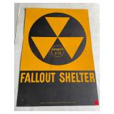 Original DOD FS-1 Fallout Shelter Sign Capacity 61