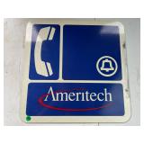 Ameritech Telephone Logo Metal Sign