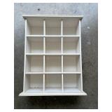 Wooden Cubby Organizer Wall Hanging Display Shelf