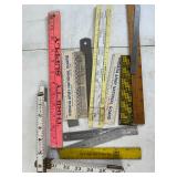 Folding Carpenter Rule, Rulers,Decimal Scales Lot