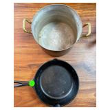 Lodge Cast Iron Skillet & Metal Stock Pot