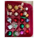 Christmas Ornament Storage Box & Ornaments