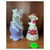 2 Ceramic Figural Bells