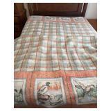 Mallard Duck Plaid Blanket Bedspread 90x68'