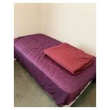 Twin Mattress Box Spring Bed Frame & Bedding