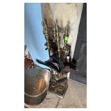 Brass-Tone Fireplace Tools & Coal Hod