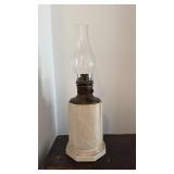 Ceramic Kerosene Lamp with Glass Chimney