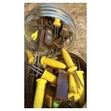 Vintage Corn Cob Picks in Crock