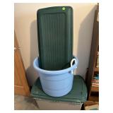 2 Storage Totes & Rope-Handle Tub