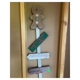 Rustic Wooden Gingerbread Christmas Directional Si
