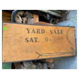 Wood Yard Sale Sign w/ Metal Stake