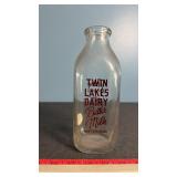 Twin Lakes Dairy Monticello Milk Bottle