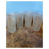 Frosted Glass Snowflake Tumblers (4 Pcs)
