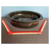 Black Speckled Enamel Roasting Pan
