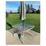 Patio Table with Umbrella & Stand