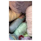 Assorted Yarn & Crochet Thread Lot