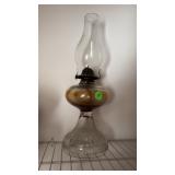 Amber Glass Kerosene Lamp