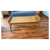 Mersman Vintage Wood Gallery Rail Coffee Table
