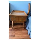 Vintage Maple Gallery Top Nightstand End Table