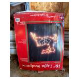 Santa & Reindeer Light Sculptures