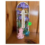 Floral Wall Thermometer & Figurines
