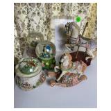 Horse Figurines & Snow Globes Lot