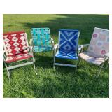 Vintage Aluminum Lawn & Patio Chairs (4 Pcs)