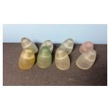 Frosted Glass Tulip Votive Candle Holders (8)