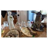 Glass Lamp Shades, Windmill & Decor Lot